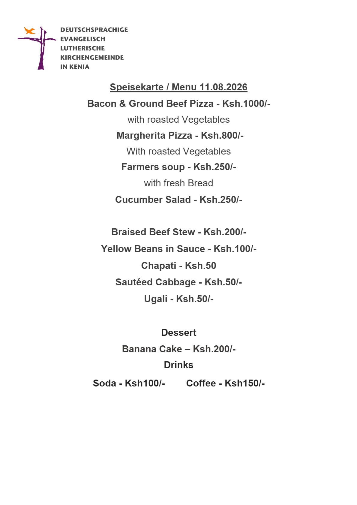Aktuelles Menu